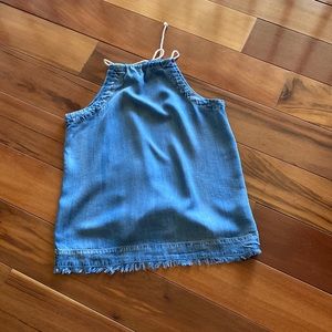 Velvet heart brand Light weight jean top frayed hem size extra small